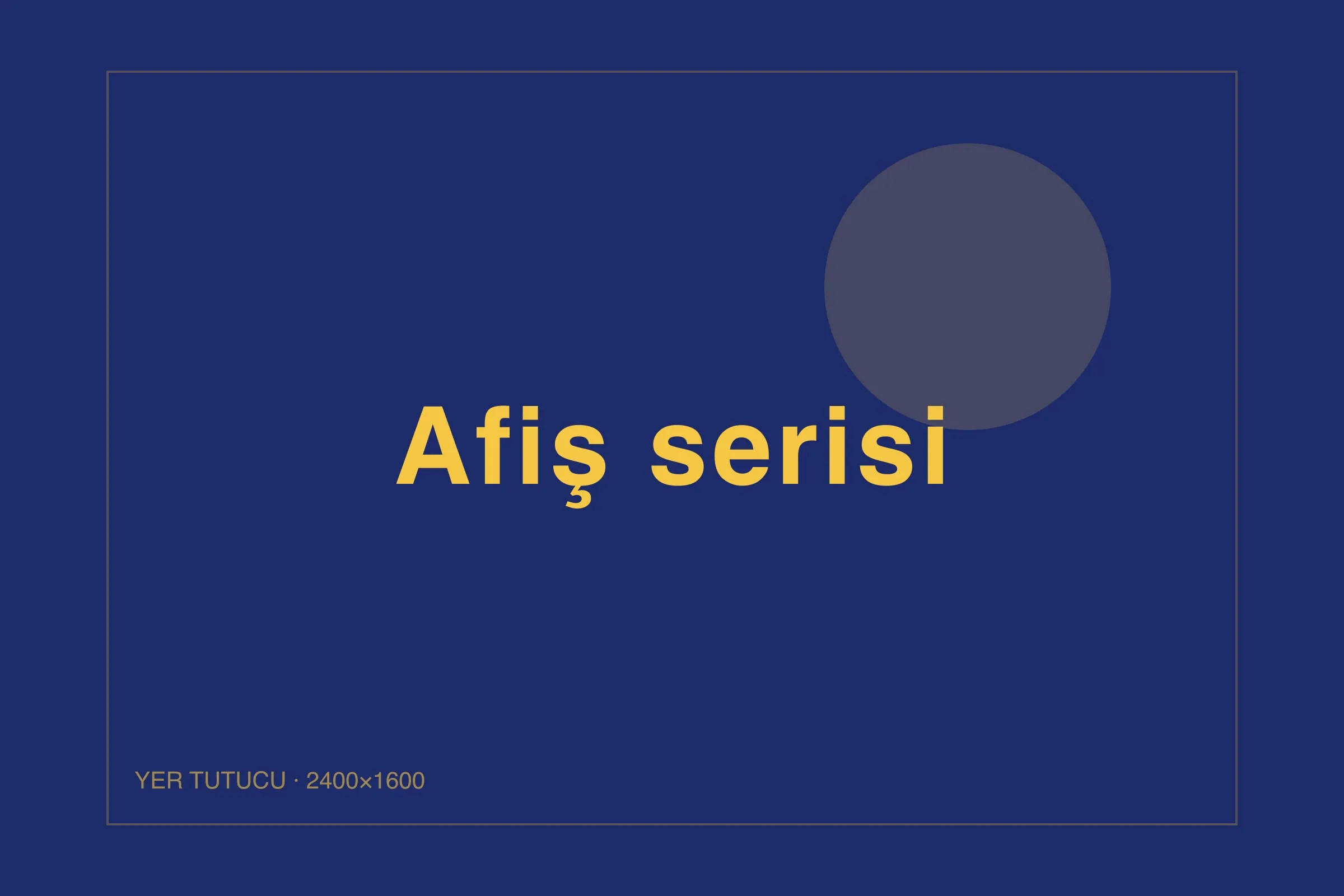 Lacivert ve sarı tonlarda üç afişlik seri