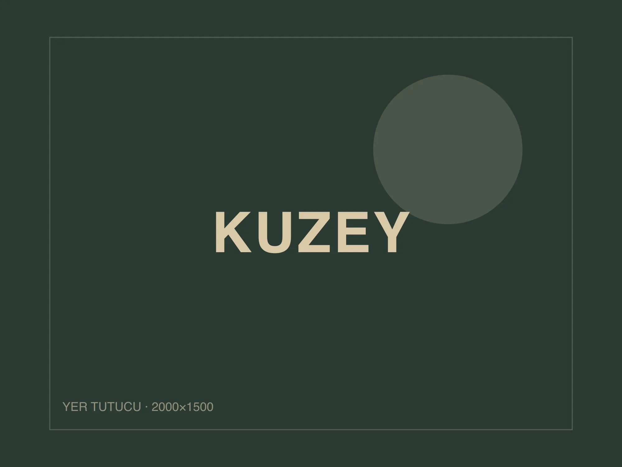 Cream Kuzey Coffee logo on a dark green background